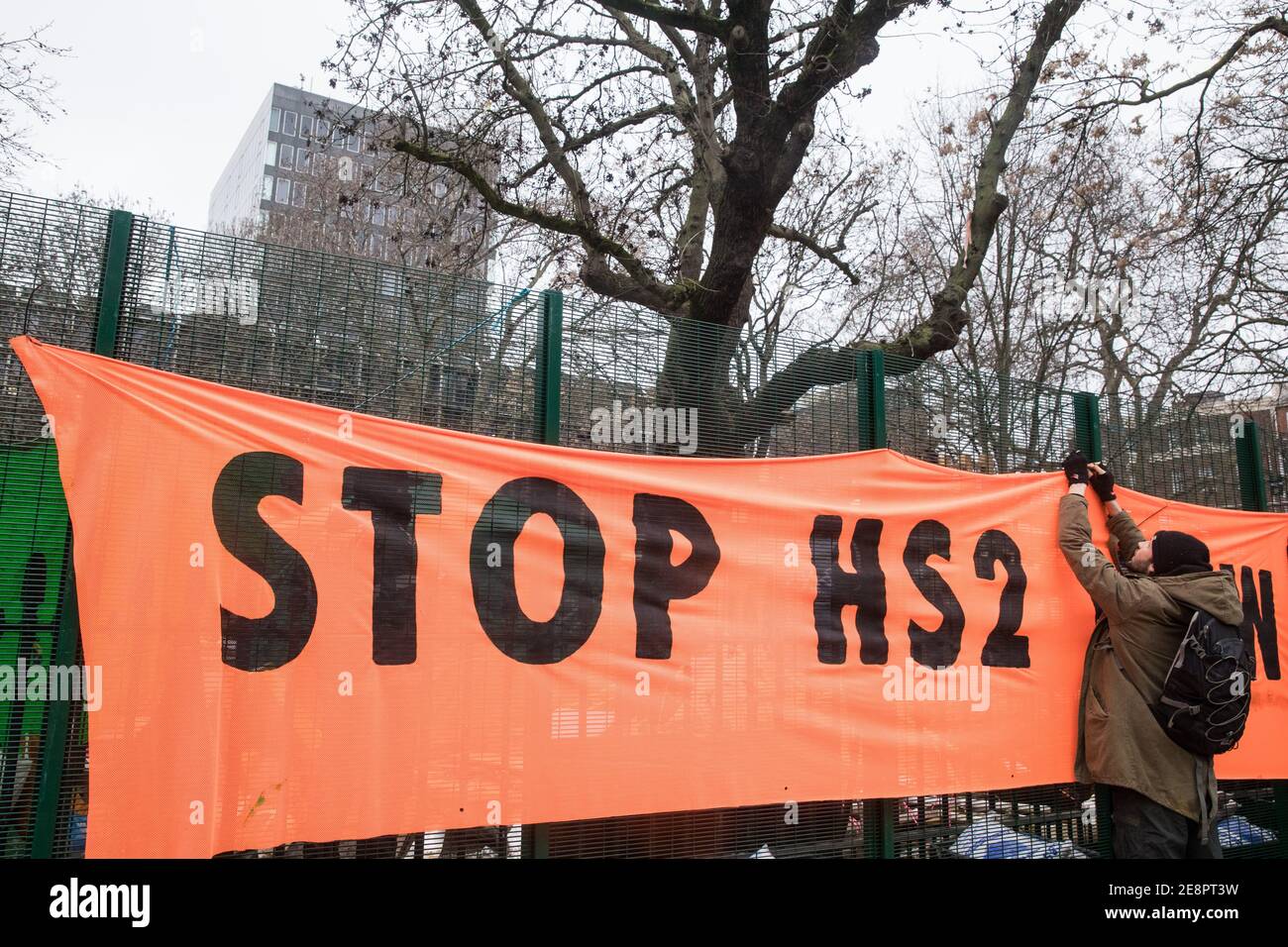 Hs2 protester eviction hi-res stock photography and images - Alamy
