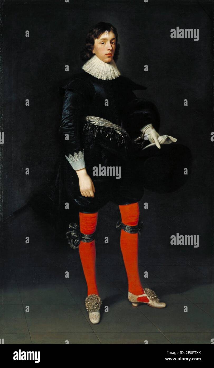 Daniël Mijtens - Portrait of James Hamilton, Earl of Arran, Later 3rd Marquis and 1st Duke of Hamilton, Aged 17 Stock Photo