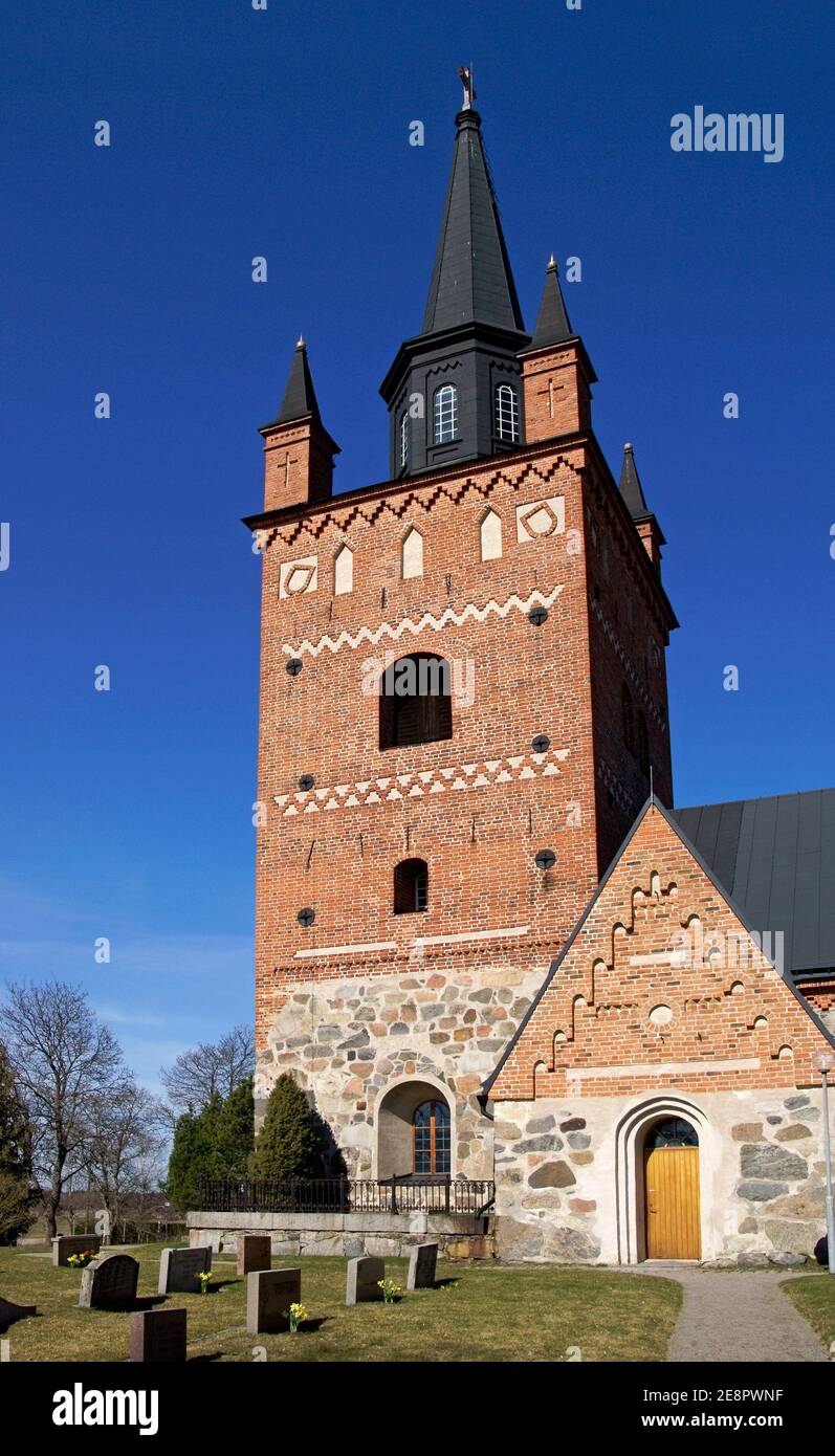 Björksta church, Sweden Stock Photo
