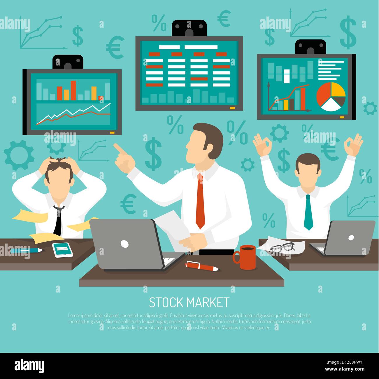 Stock Market Trader Concept. Stock Market Trader Information. Stock ...