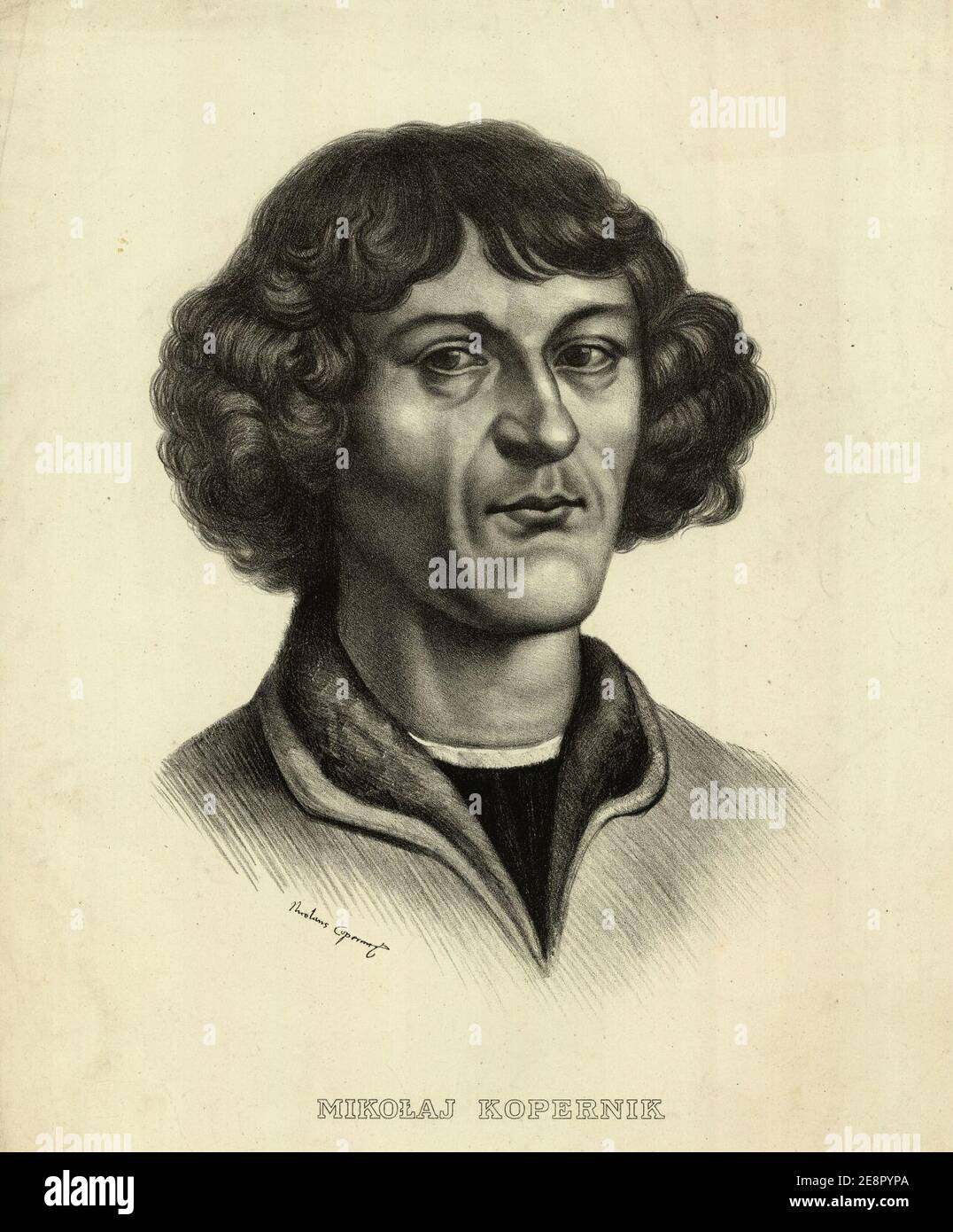 Mikołaj Kopernik, rys. Adam Grabowski. Stock Photo