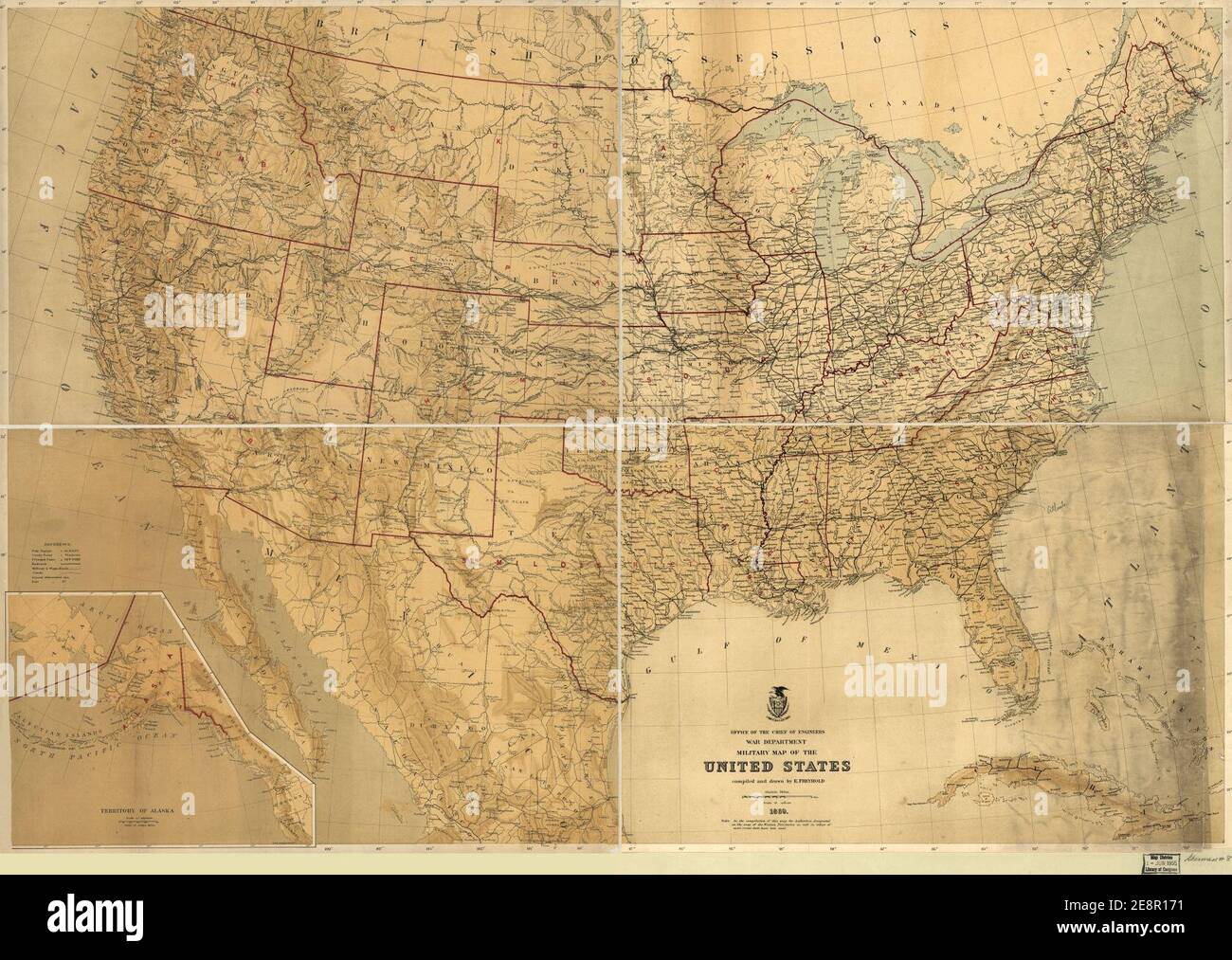 Military map of the United States - Military Map Of The United States 2E8R171