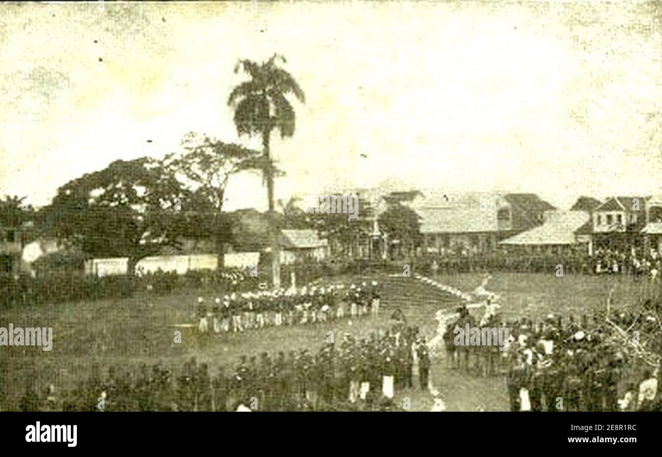 Military review Les Cayes Haiti 1910 Stock Photo Alamy