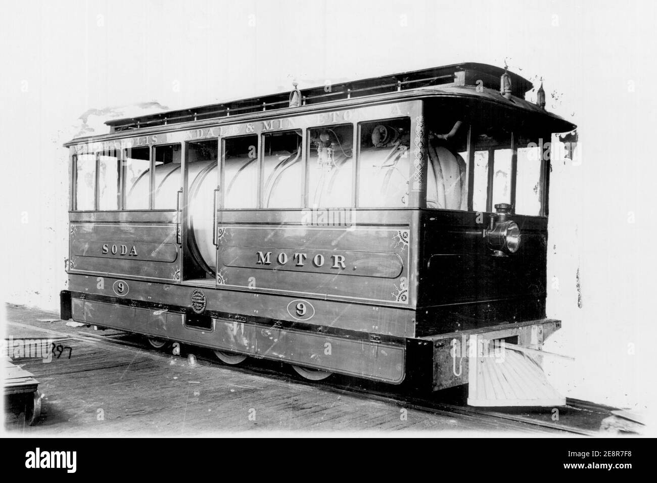 Minneapolis, Lyndale, and Railway 'soda motor' Stock Photo