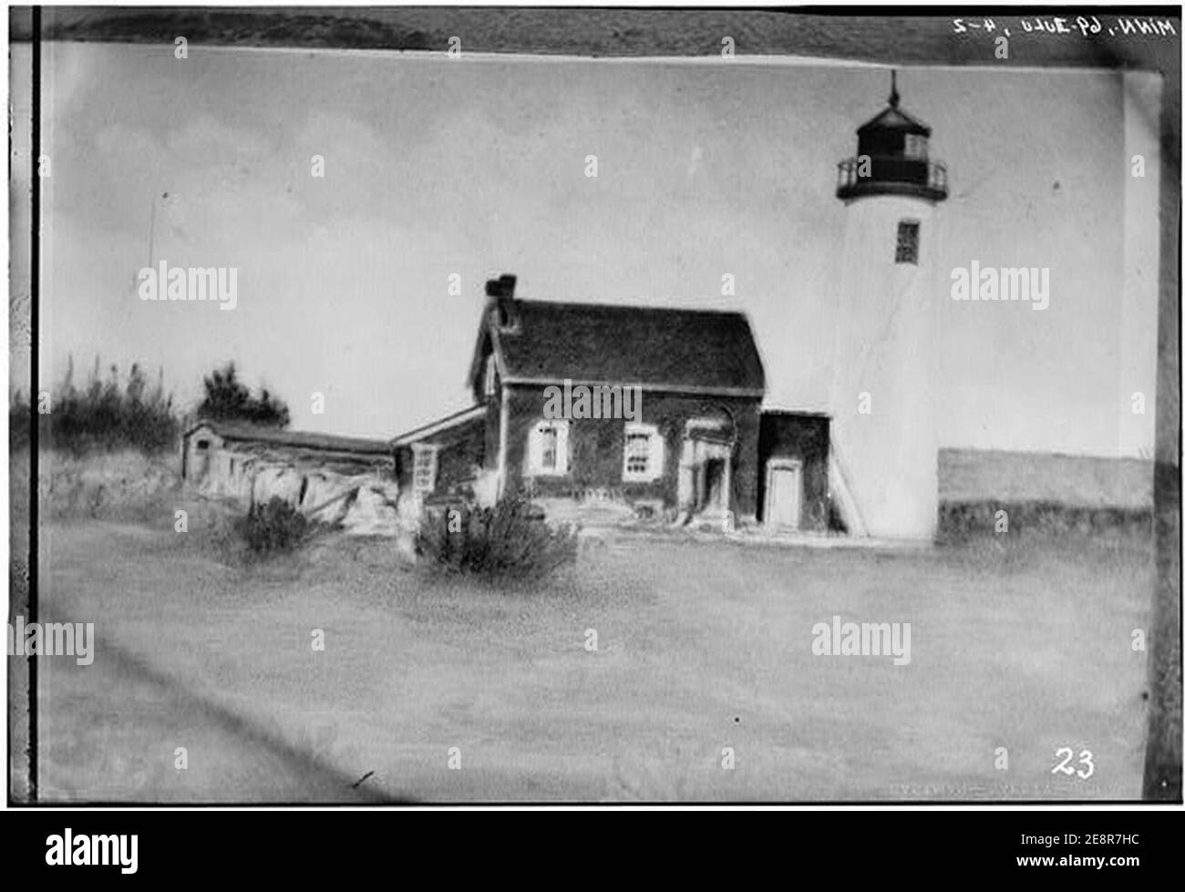 Minnesota Point Light Postcard. Stock Photo