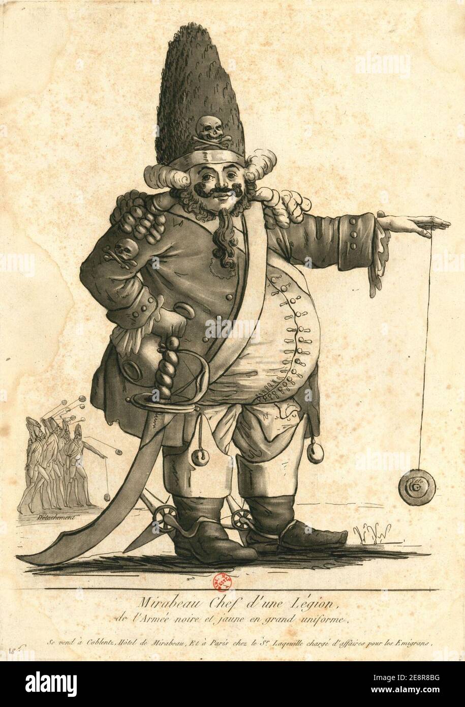 Mirabeau chef d'une légion de l'Armée noire et jaune en grand uniforme