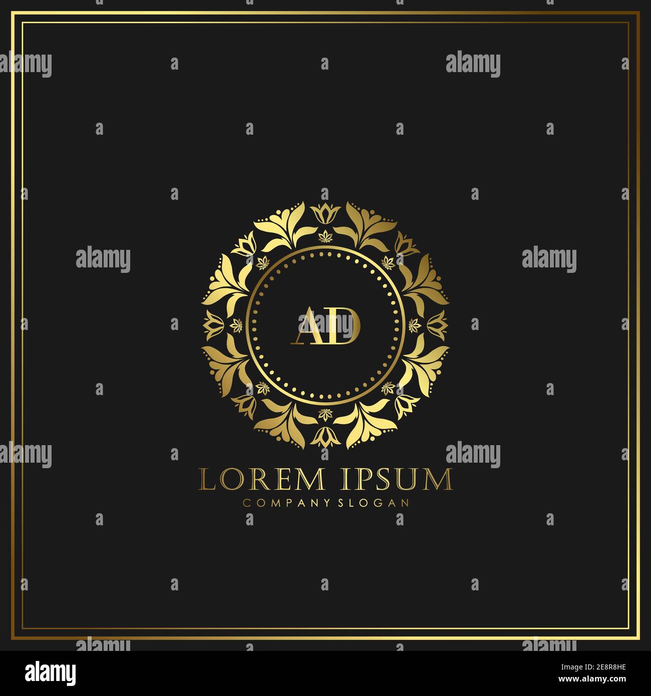AD Initial Letter Luxury Logo template in vector for Restaurant ...