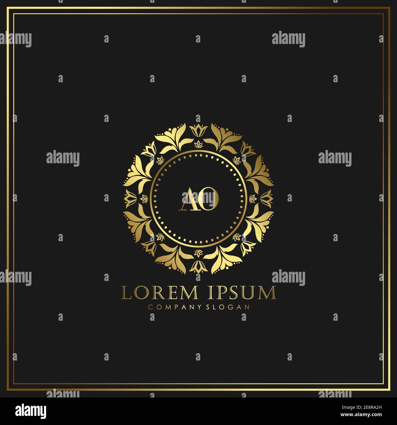 AO Initial Letter Luxury Logo template in vector for Restaurant ...