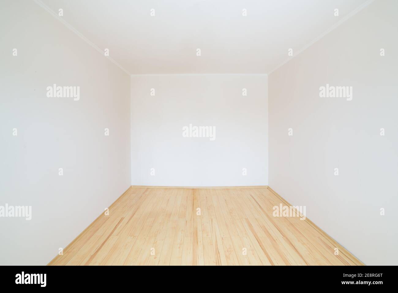 Empty white room without door and window Stock Photo