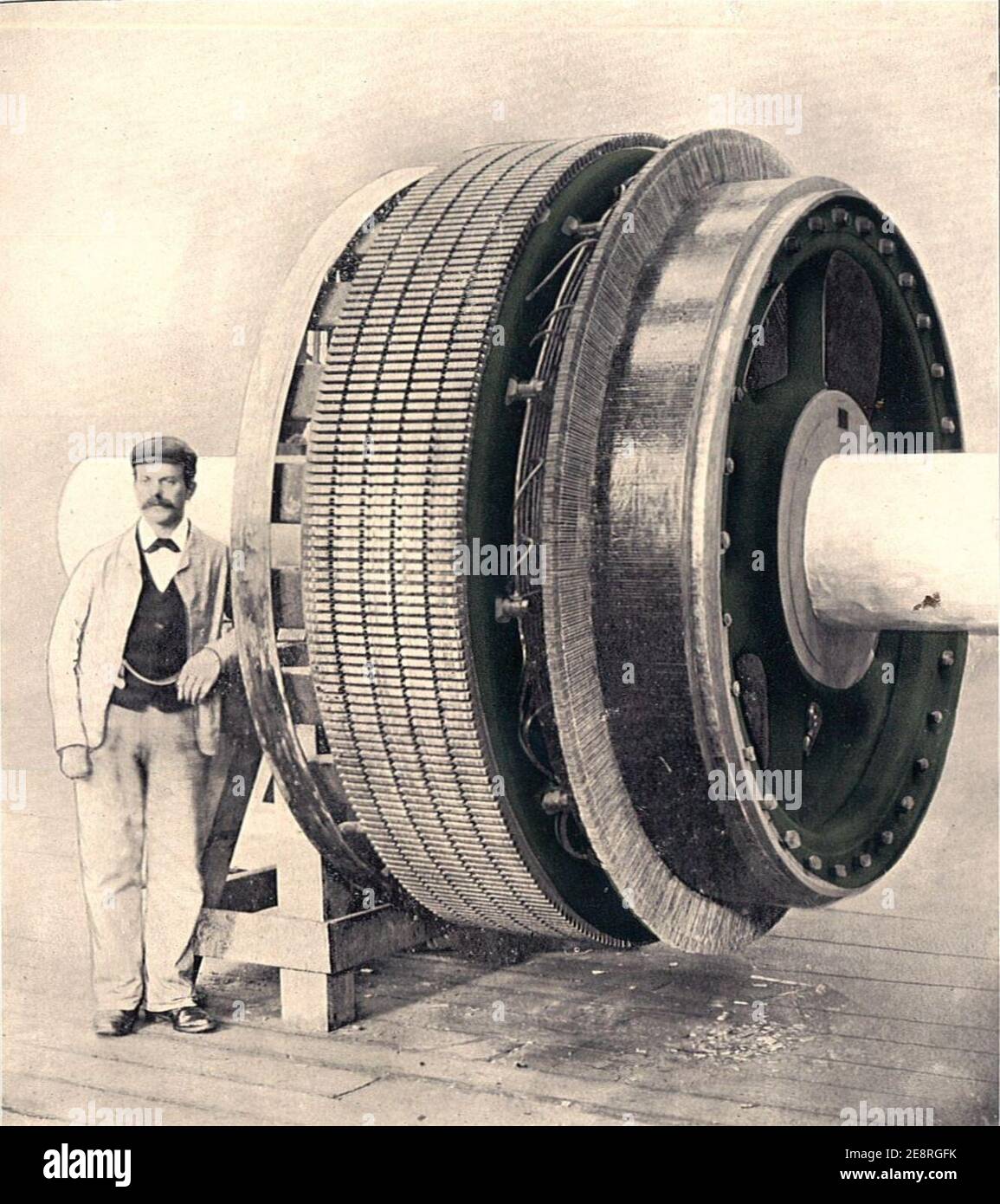 Modern continuous current generator armature and commutator (Rankin