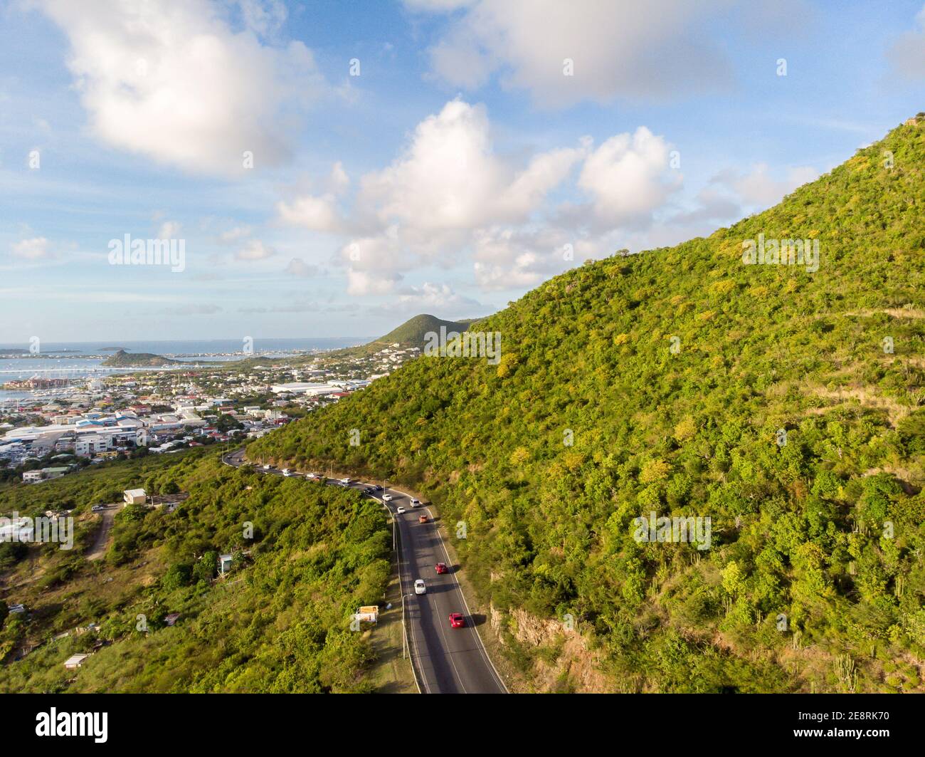 The Caribbean island of St.Maarten landscape and Cityscape. The Dutch