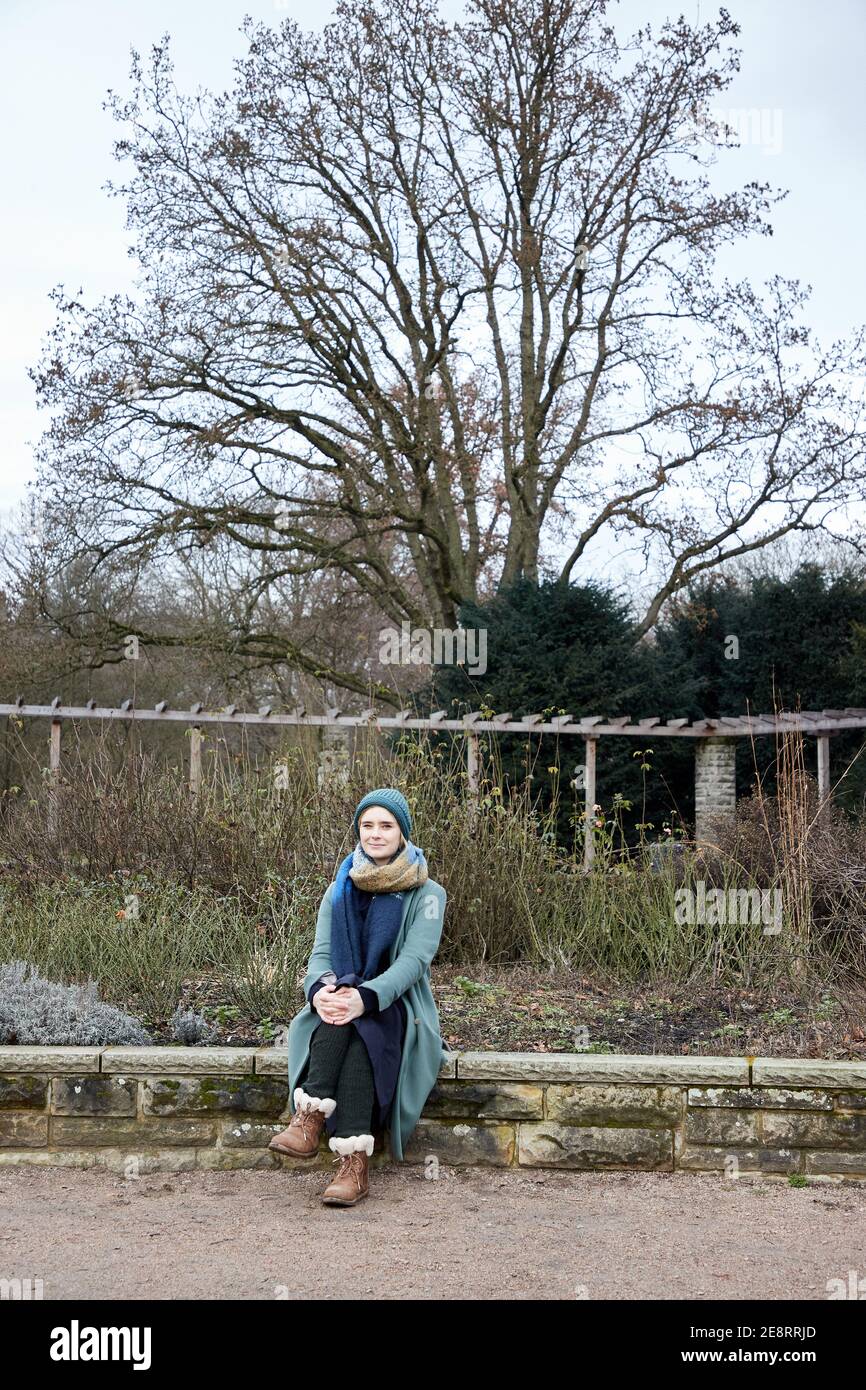 Hamburg, Germany. 27th Jan, 2021. Nadja Bobyleva, actress, in the city park during a photo session for the dpa column 'A walk with .' Credit: Georg Wendt/dpa/Alamy Live News Stock Photo