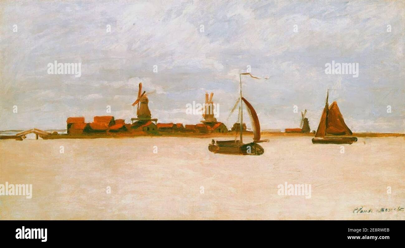 Monet 1871 The Voorzaan near Zaandam Stock Photo - Alamy