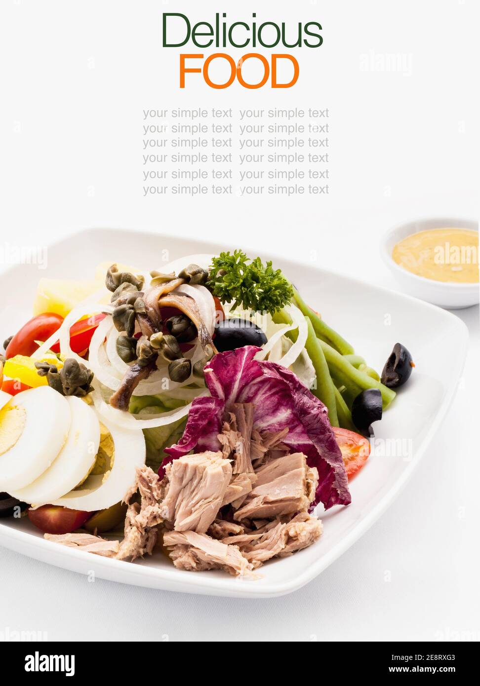 Mediterranean salad and mixed green Stock Photo Alamy