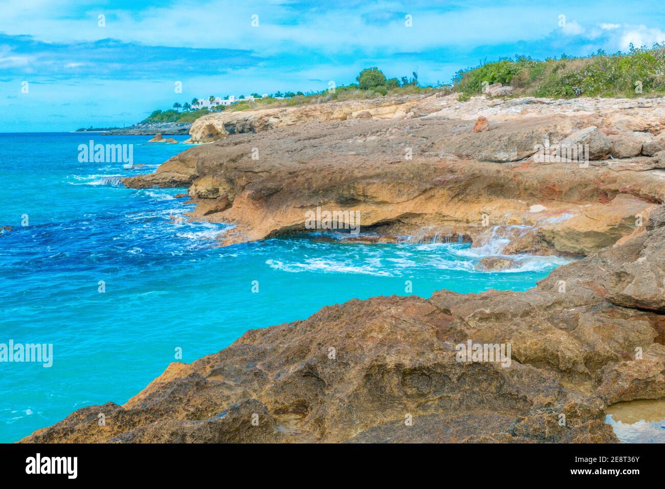 The Caribbean island of St.Maarten landscape and Cityscape. The Dutch