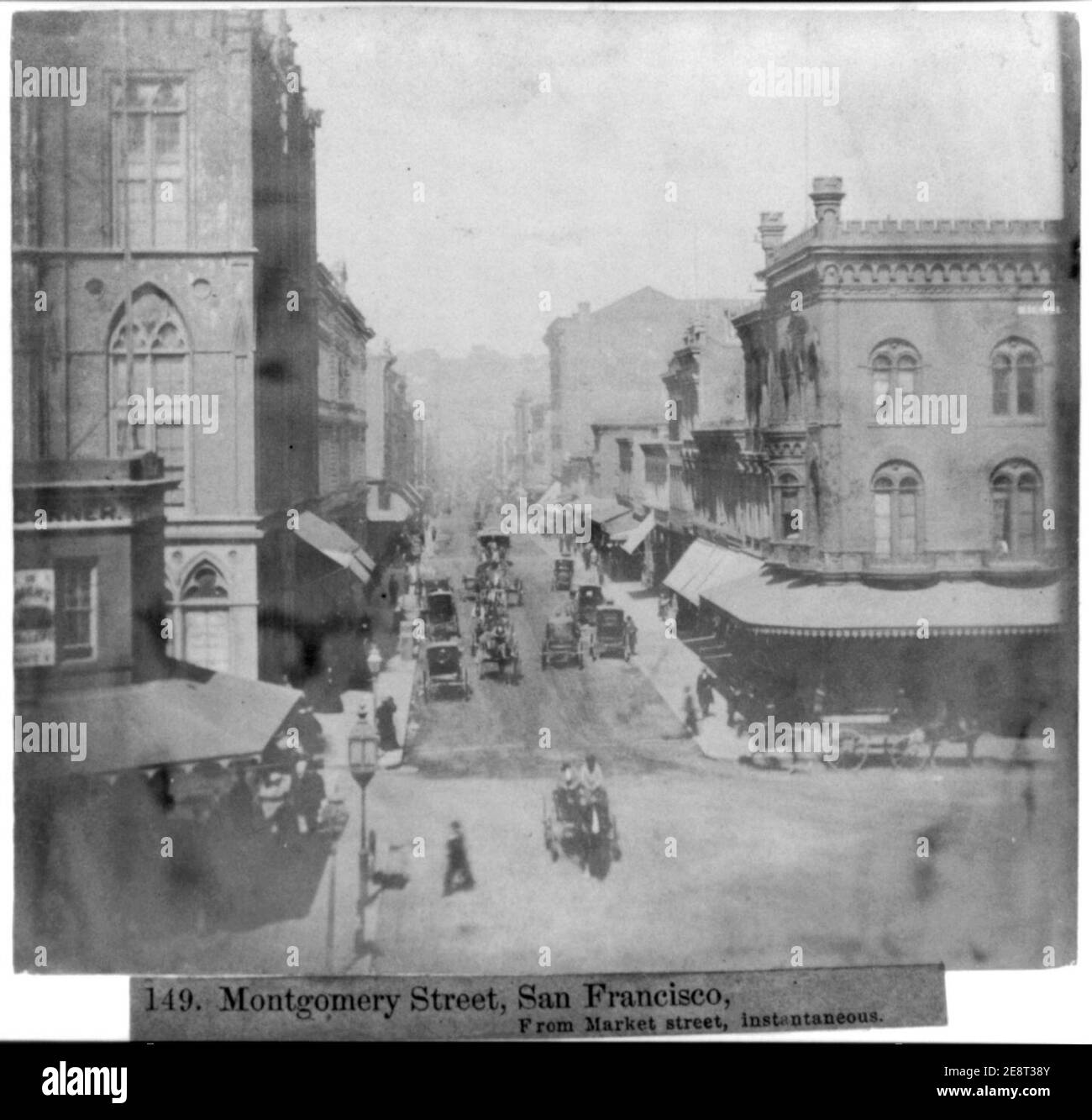 Montgomery Street, San Francisco From Market Street Stock Photo Alamy