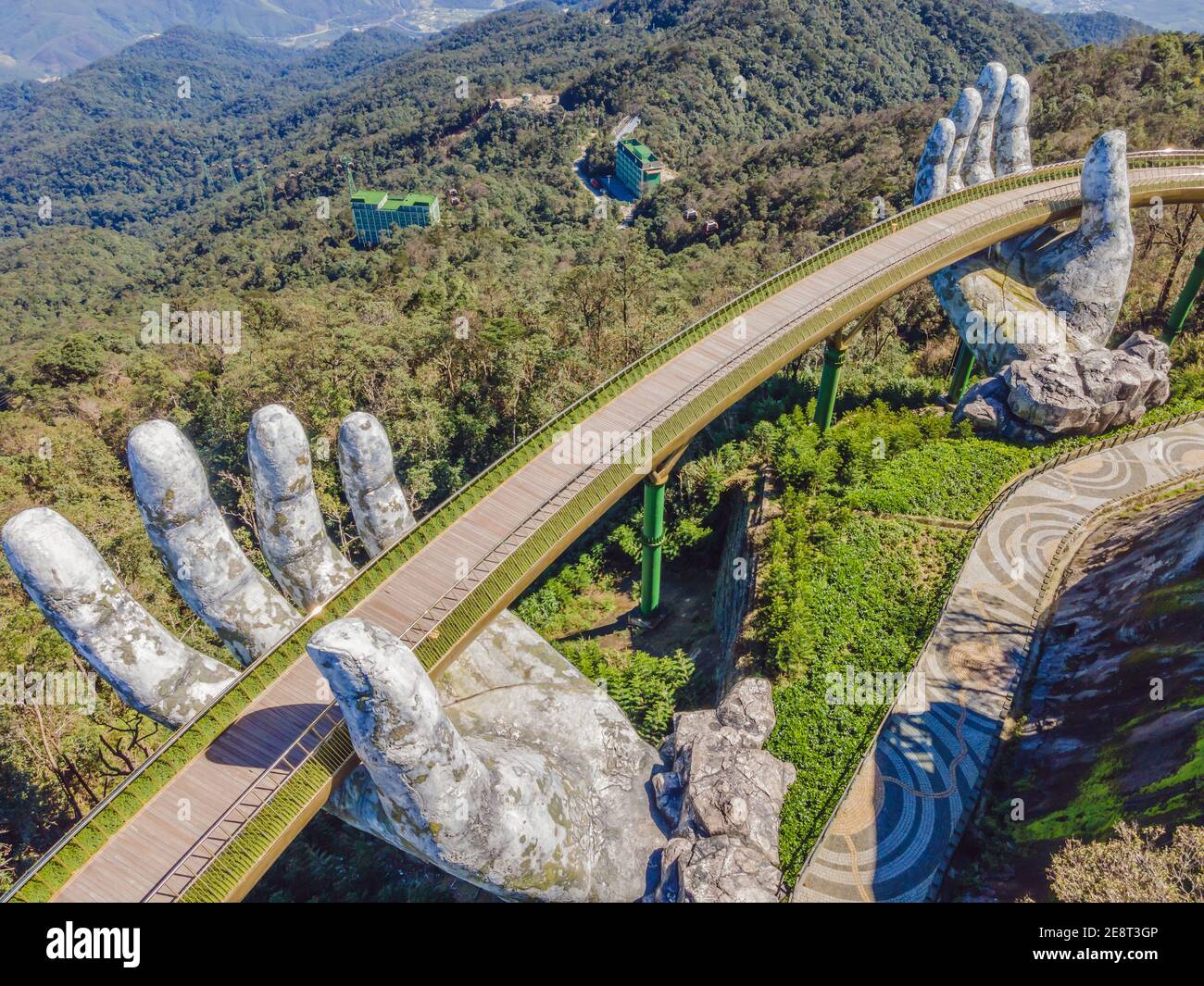 Ba Na Hills Bridge Location From Da Nang Hoi An Golden Bridge Ba Na 