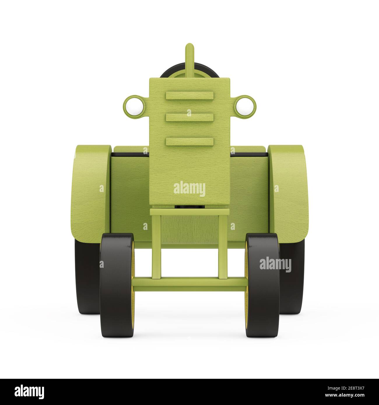 Wooden Toy Tractor on a white background. 3d Rendering Stock Photo - Alamy