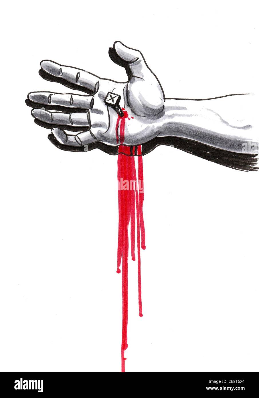 Blood On Hands Drawing