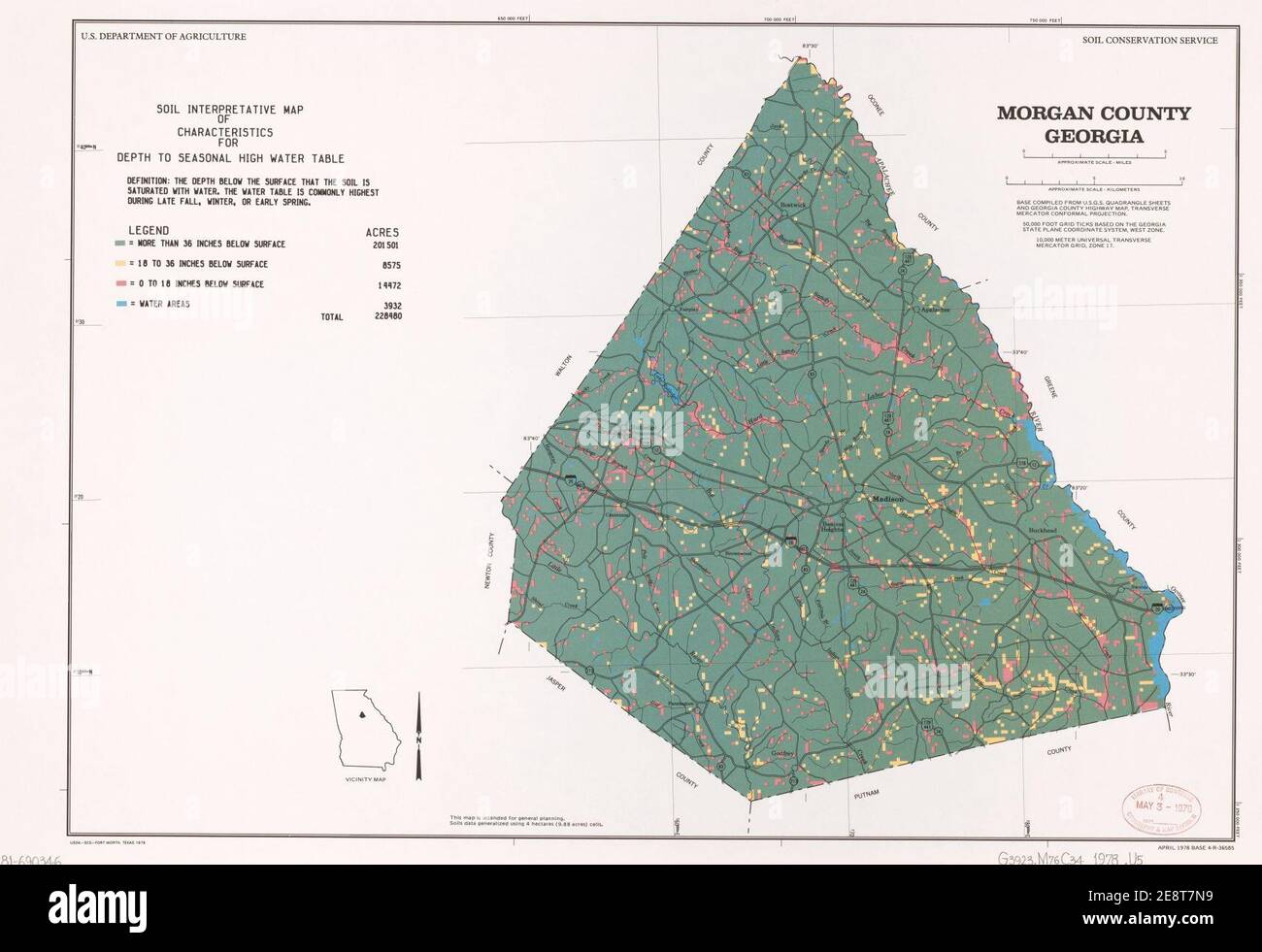 County, soil interpretive map of characteristics for