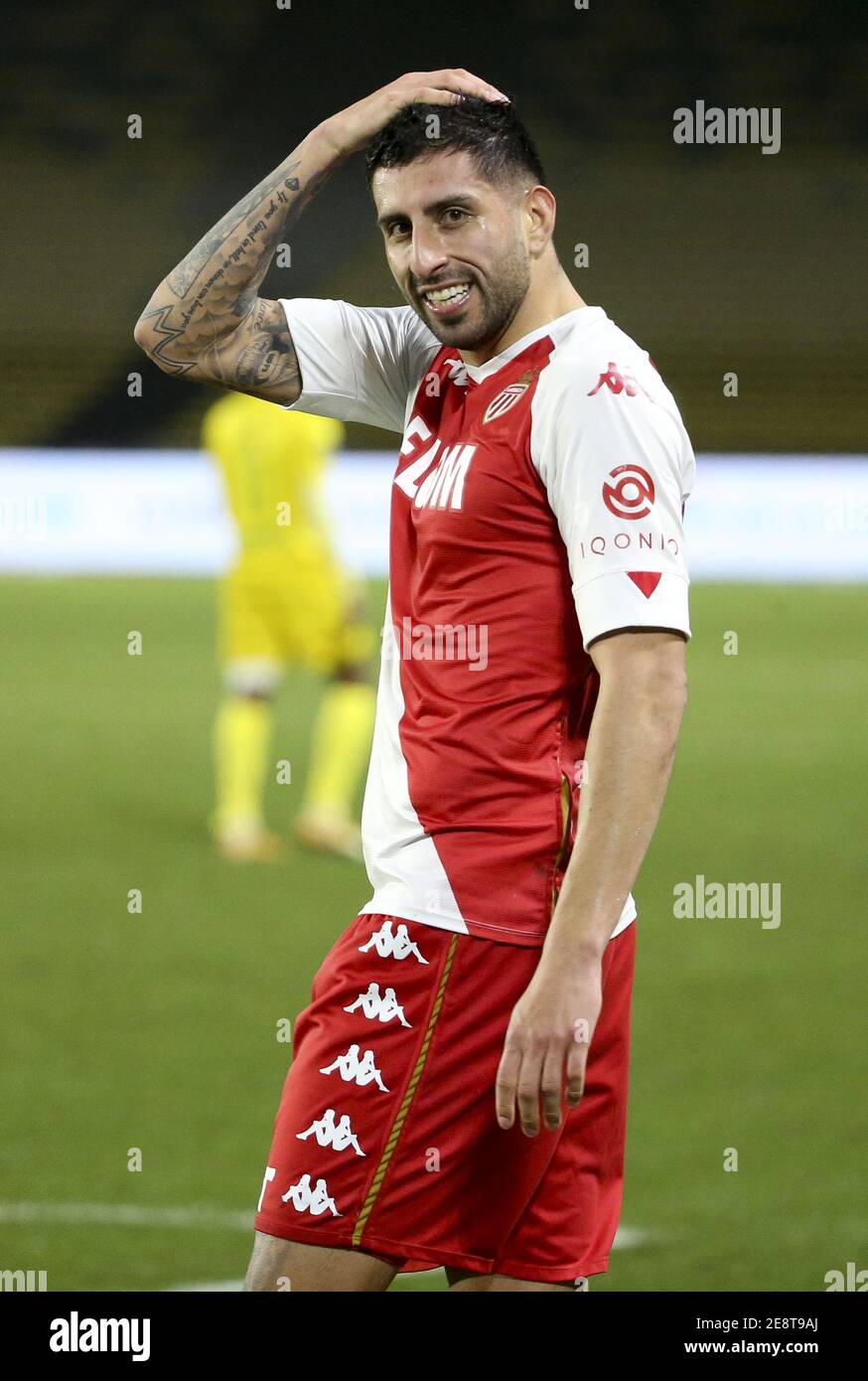 Guillermo Maripan of Monaco celebrates his goal during the French ...