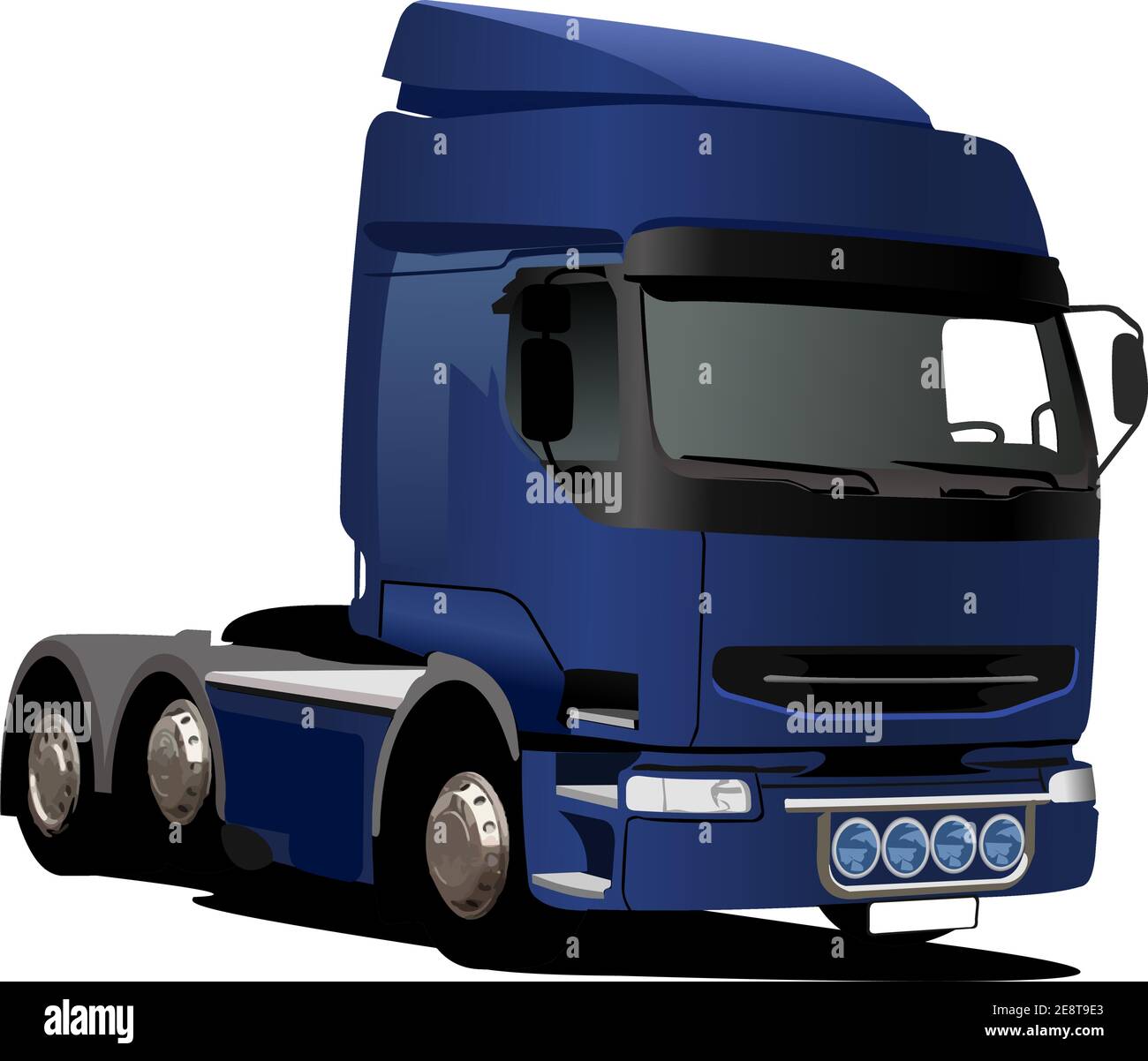 Vector illustration of blue truck Stock Vector