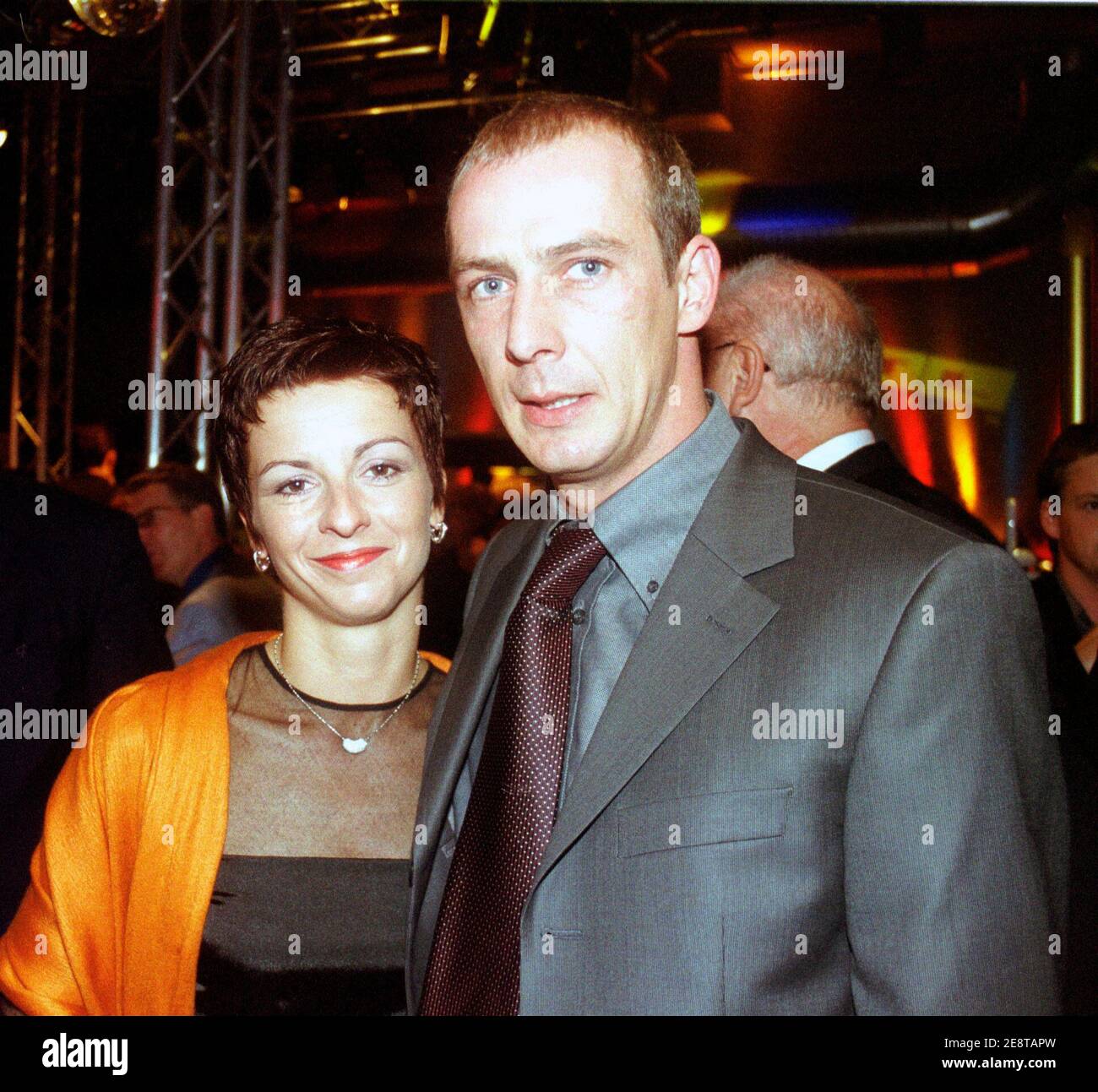 Koeln Arena Cologne Germany 25.9.1999, Boxing: Schulz vs Klitschko, VIP guests: german footballer Mario BASLER and wife Iris Stock Photo
