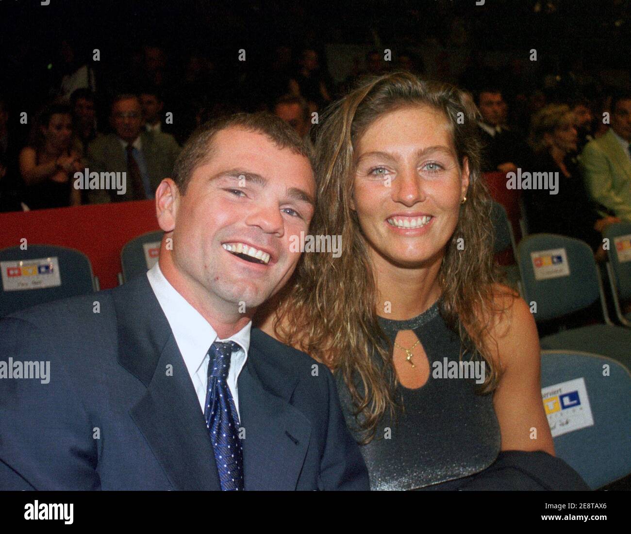 Koeln Arena Cologne Germany 25.9.1999, Boxing: Schulz vs Klitschko, VIP guests: boxer Sven OTTKE and wife Gabi Stock Photo