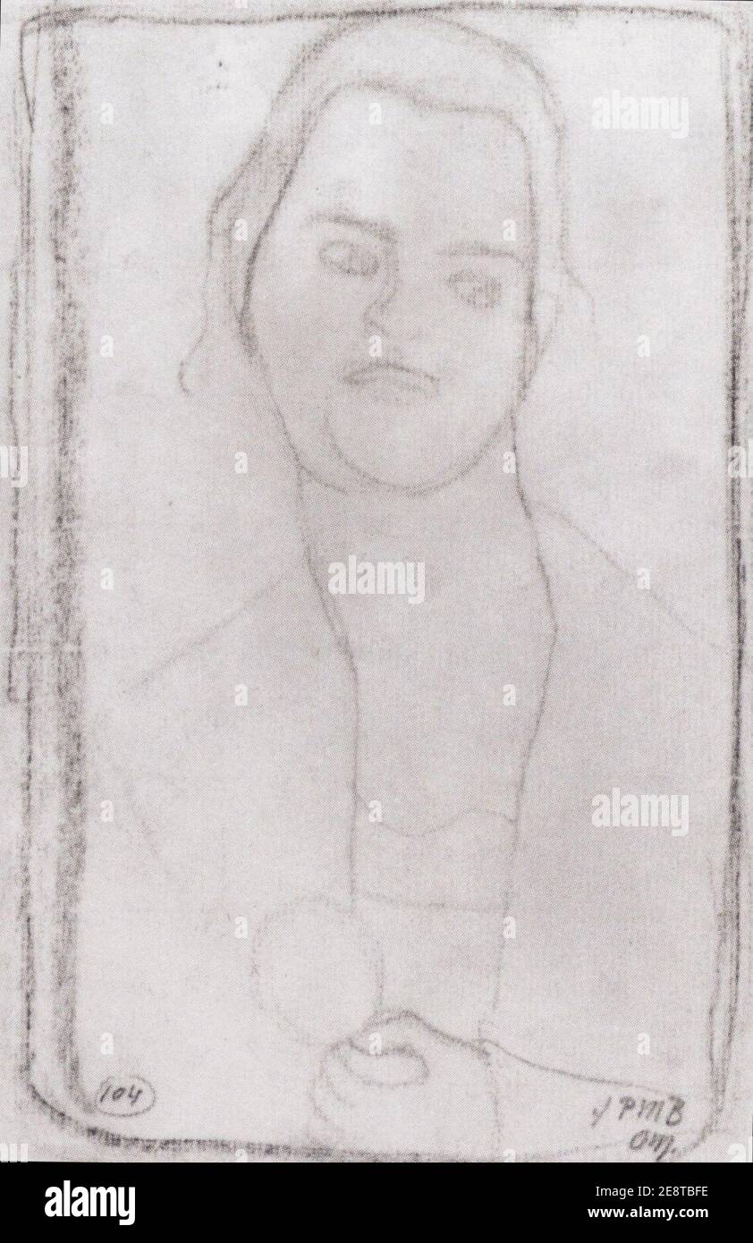 Modersohn-Becker - Studie zum Bildnis „Clara Rilke-Westhoff“ Stock ...