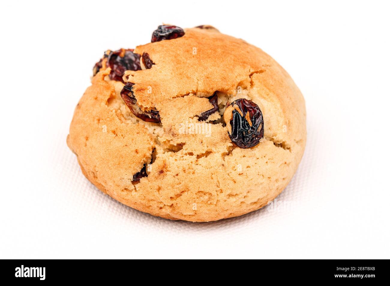 Plenty of raisin cookie on a white background, detailed view Stock Photo