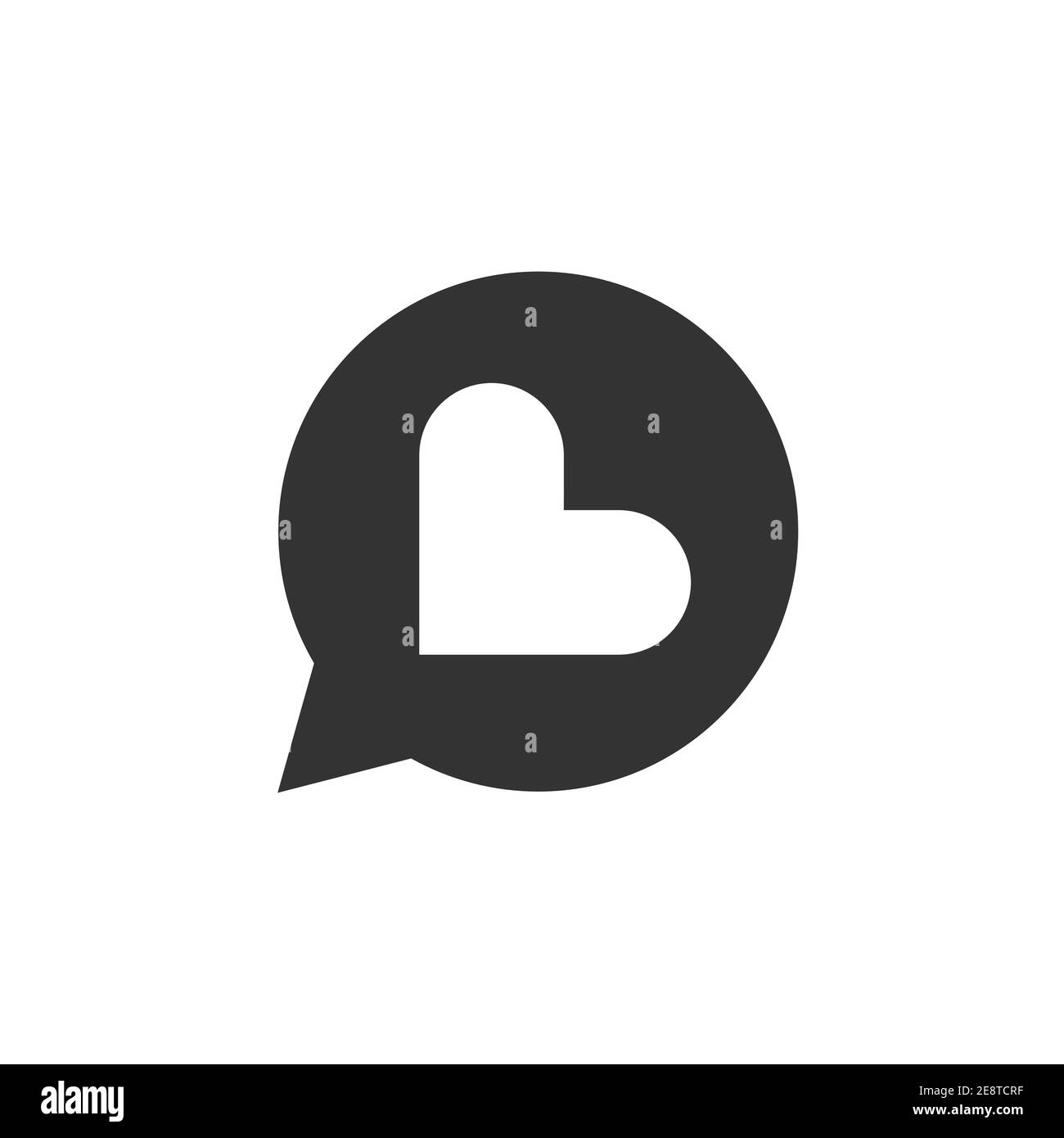 Love heart chat bubble icon. Love messsage, love conversation. Stock Vector  illustration isolated Stock Vector Image & Art - Alamy