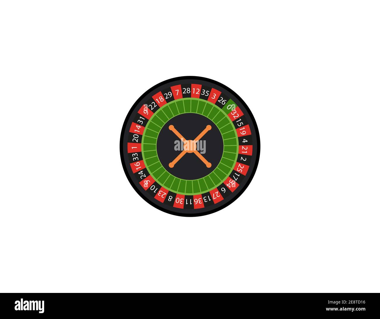 Casino, roulette, spin icon. Vector illustration, flat design. Stock Vector