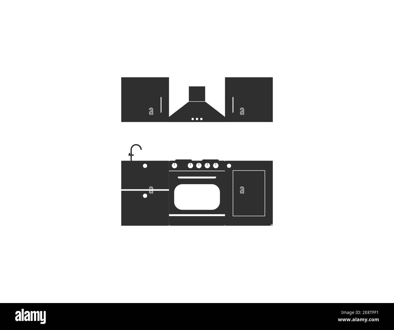 Vector illustration, flat design. Cook food kitchen icon Stock Vector