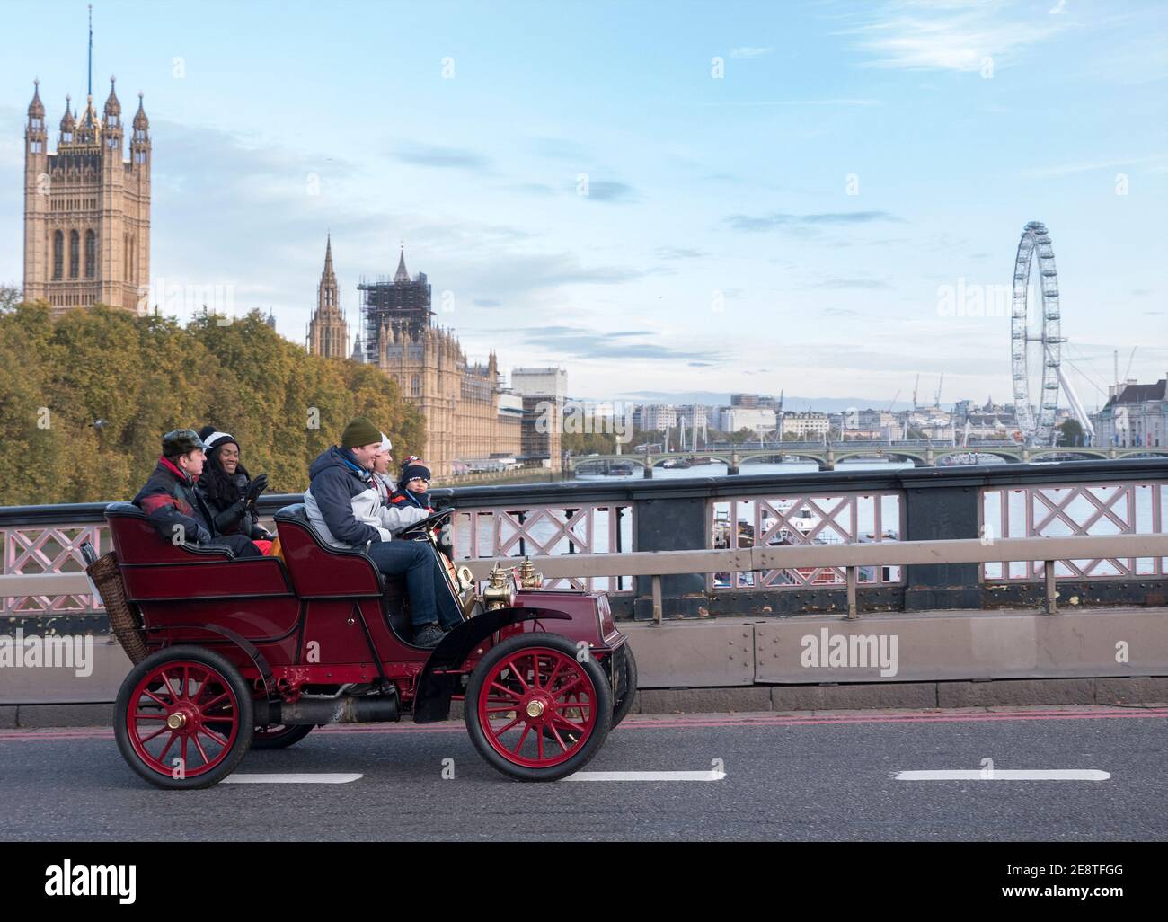 London to Brighton Veteran car run. 2019 Stock Photo