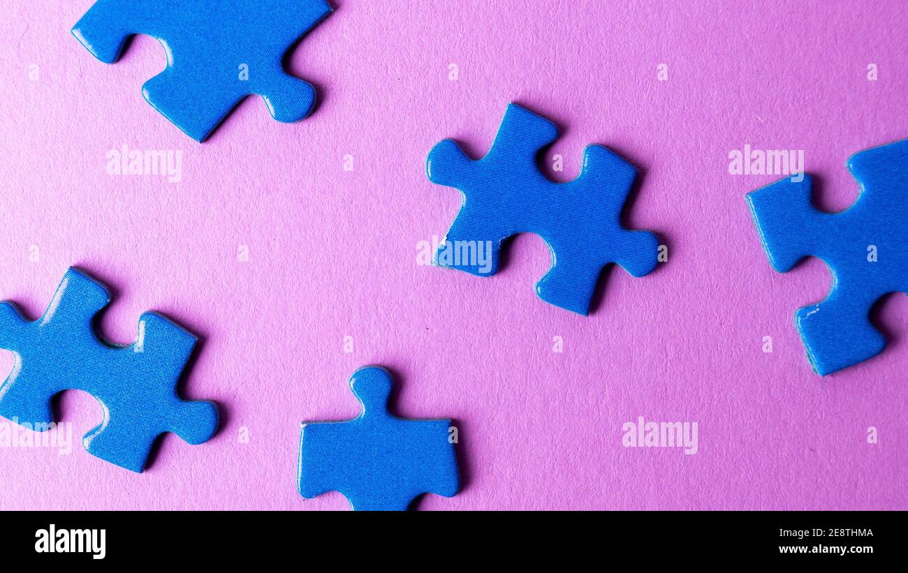 blue puzzles, textures and background Stock Photo