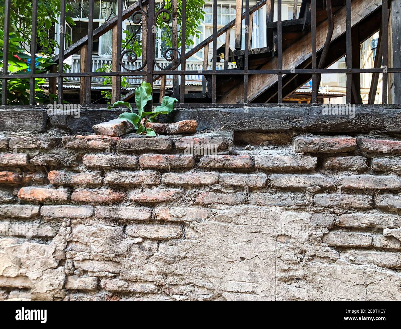 Outdoor, Streets, Old houses and Balconies Of Old Town Tbilisi,