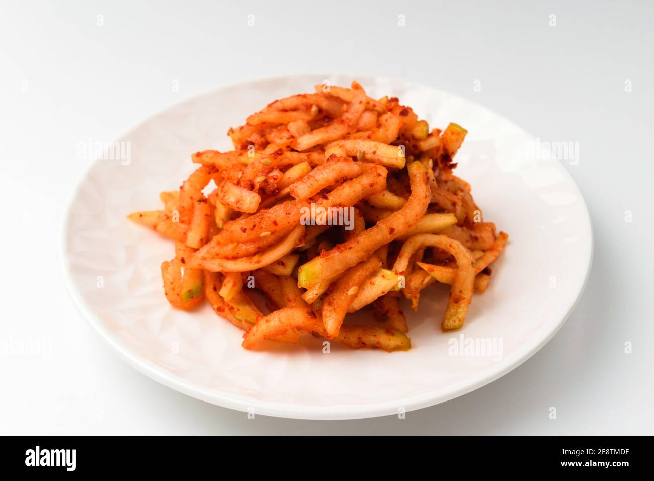 Raw radish on white background Stock Photo - Alamy