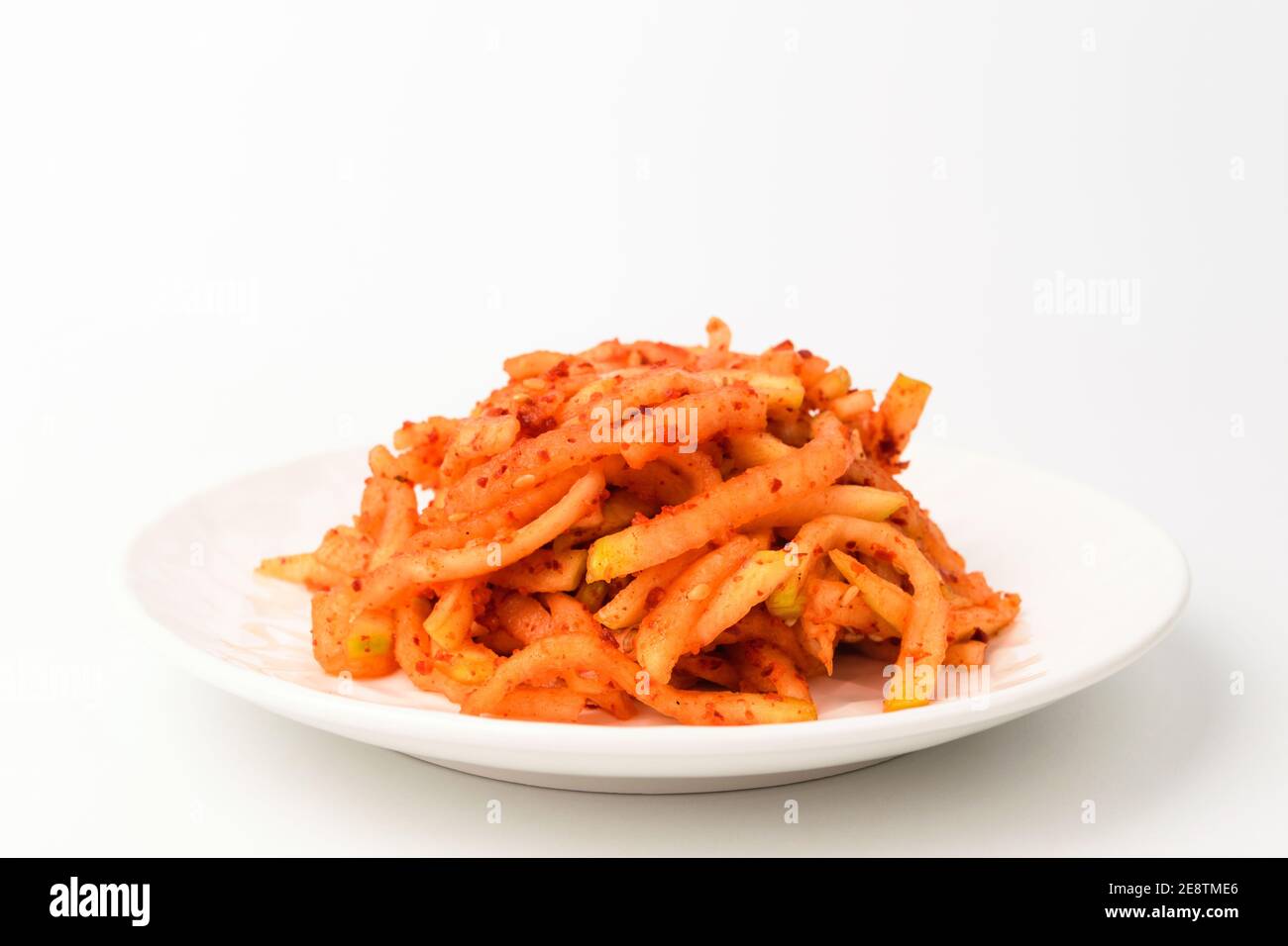Raw radish on white background Stock Photo - Alamy