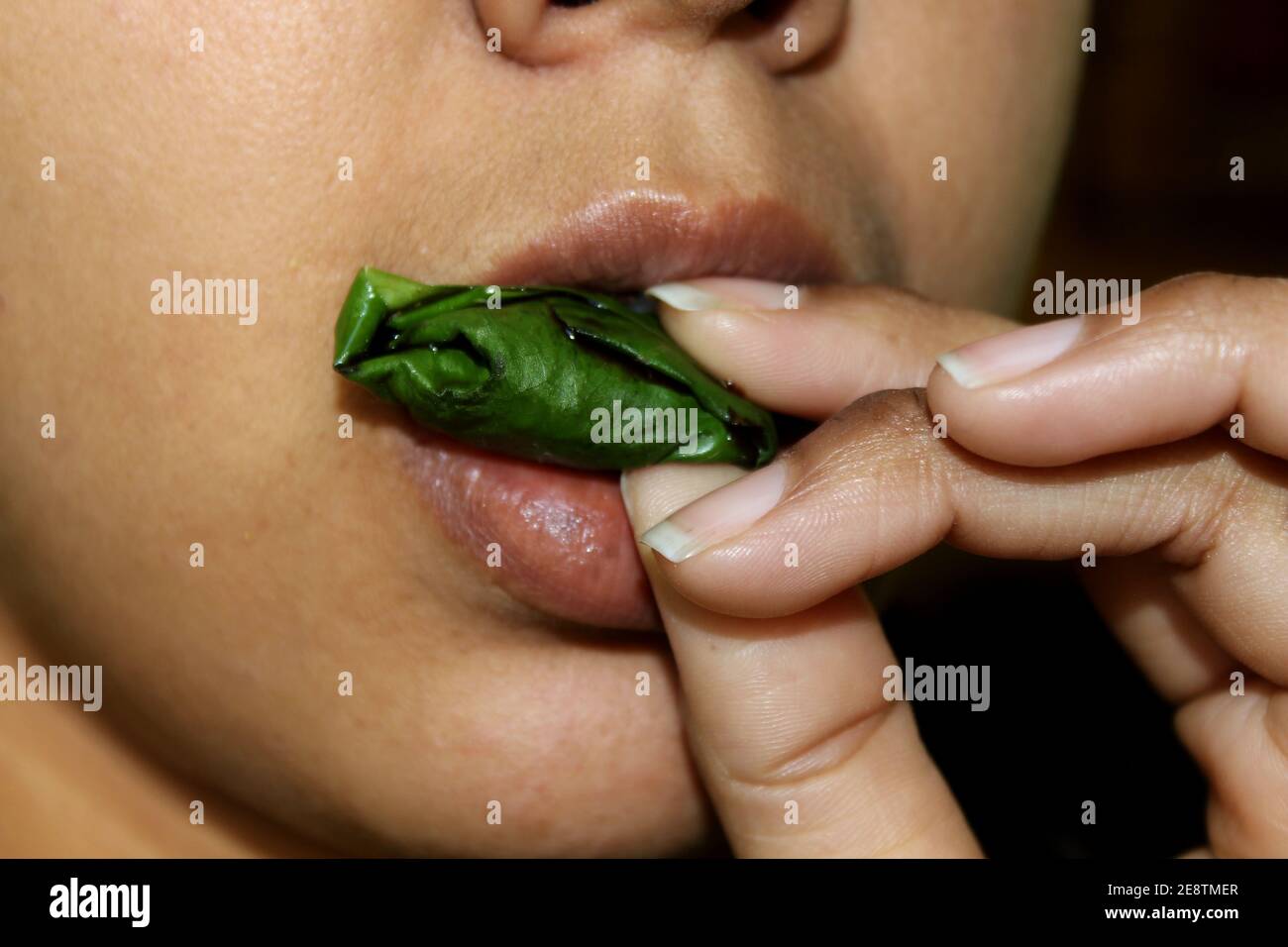Betal nut Chewing, Paan, India Herbal Mouth freshener after eating food