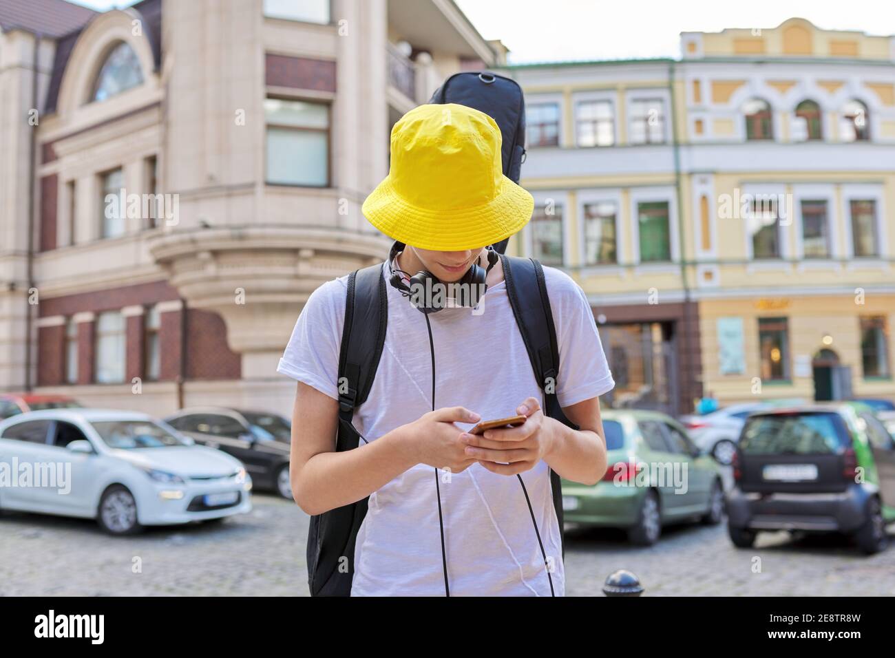 Portrait of guy in yellow panama hat 