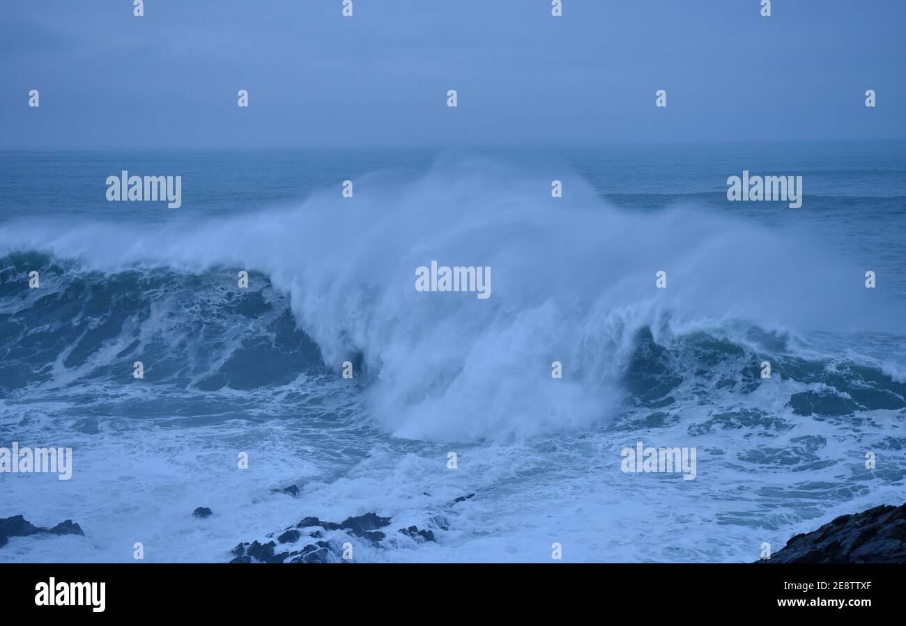Cribbar wave, Newquay 2021 Stock Photo