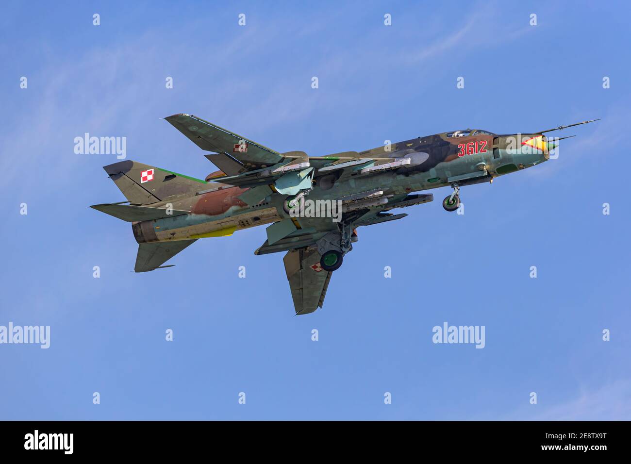 Sukhoi Su22 Fitter of the Polish air force Stock Photo