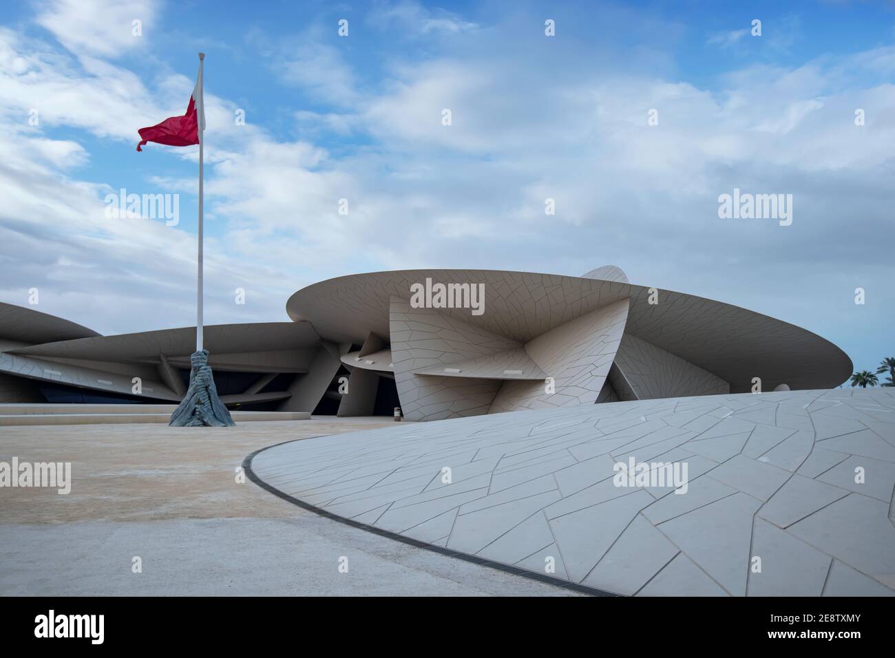 Beautiful National Museum of Qatar Stock Photo