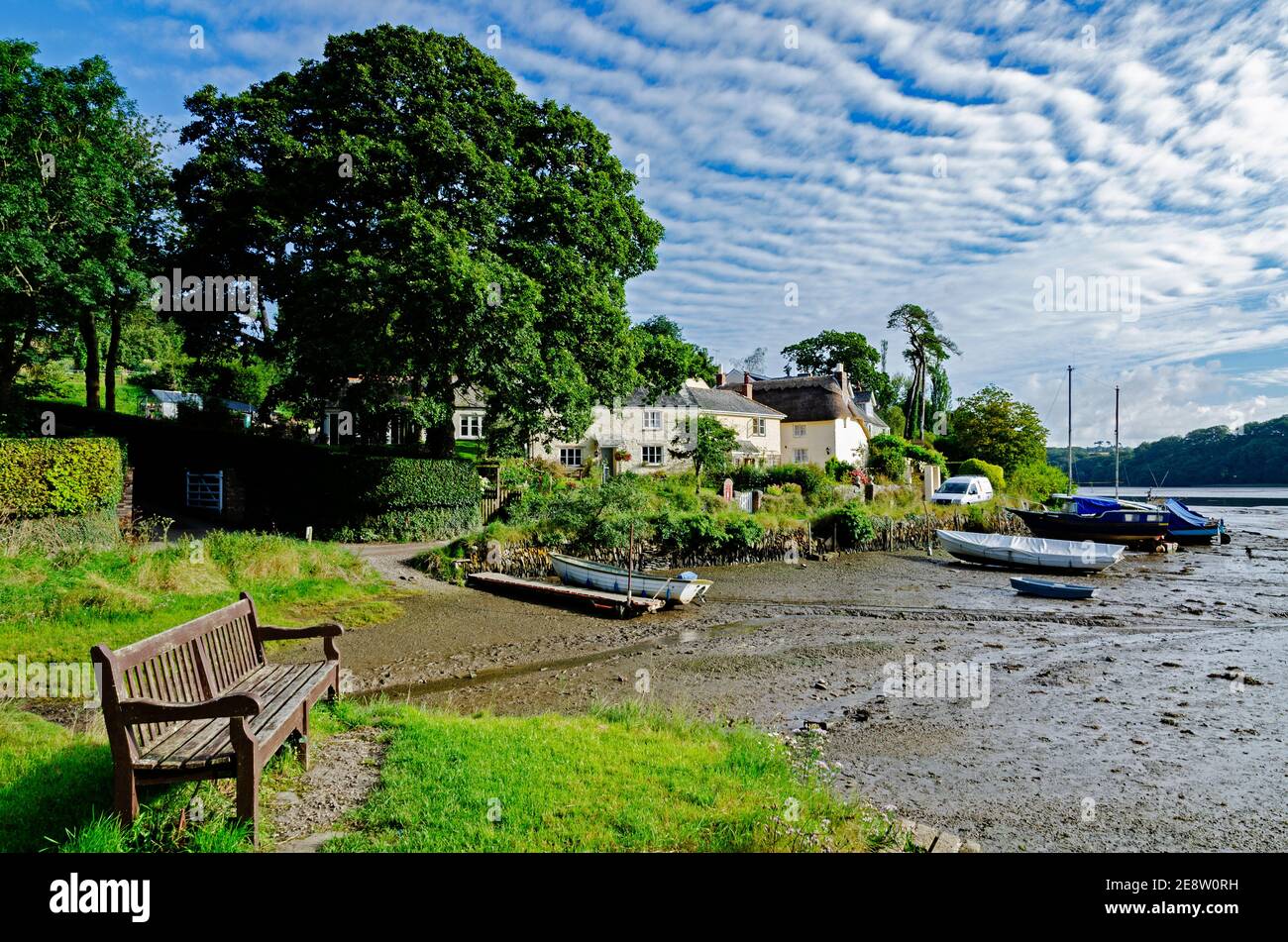 Peaceful summer day at st clement village near truro in cornwall england Stock Photo