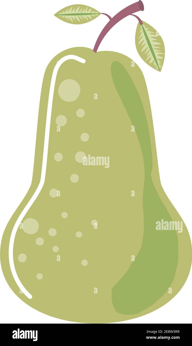 pear fresh fruit icon isolated style vector illustration Stock Vector ...