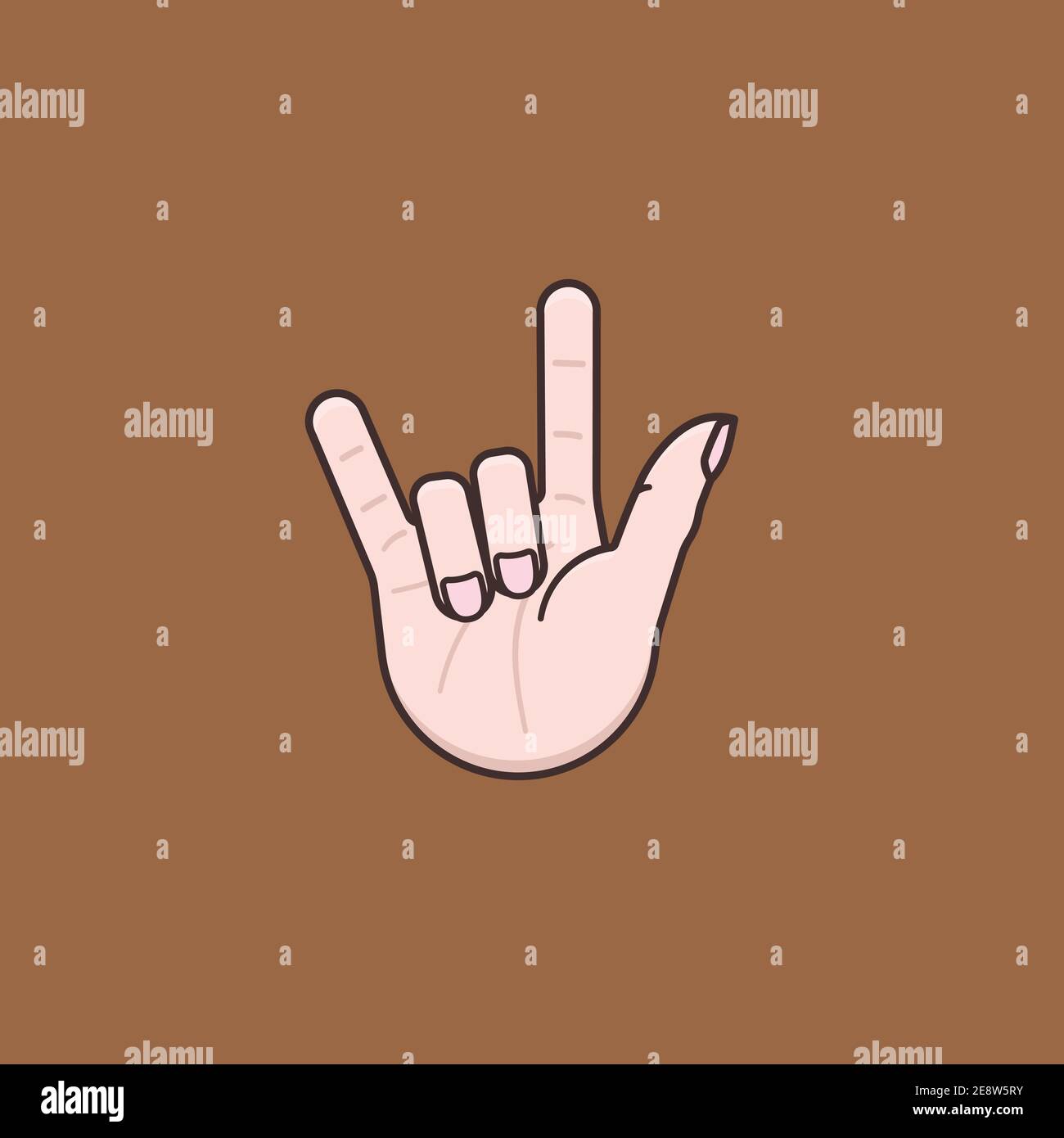 Hand sign meaning I love you vector illustration for Sign language day on September 23. Stock Vector