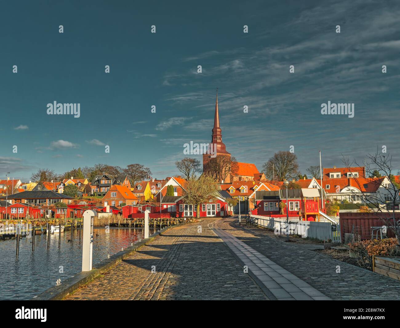 Nysted harbor marina on Lolland in rural Denmark Stock Photo Alamy