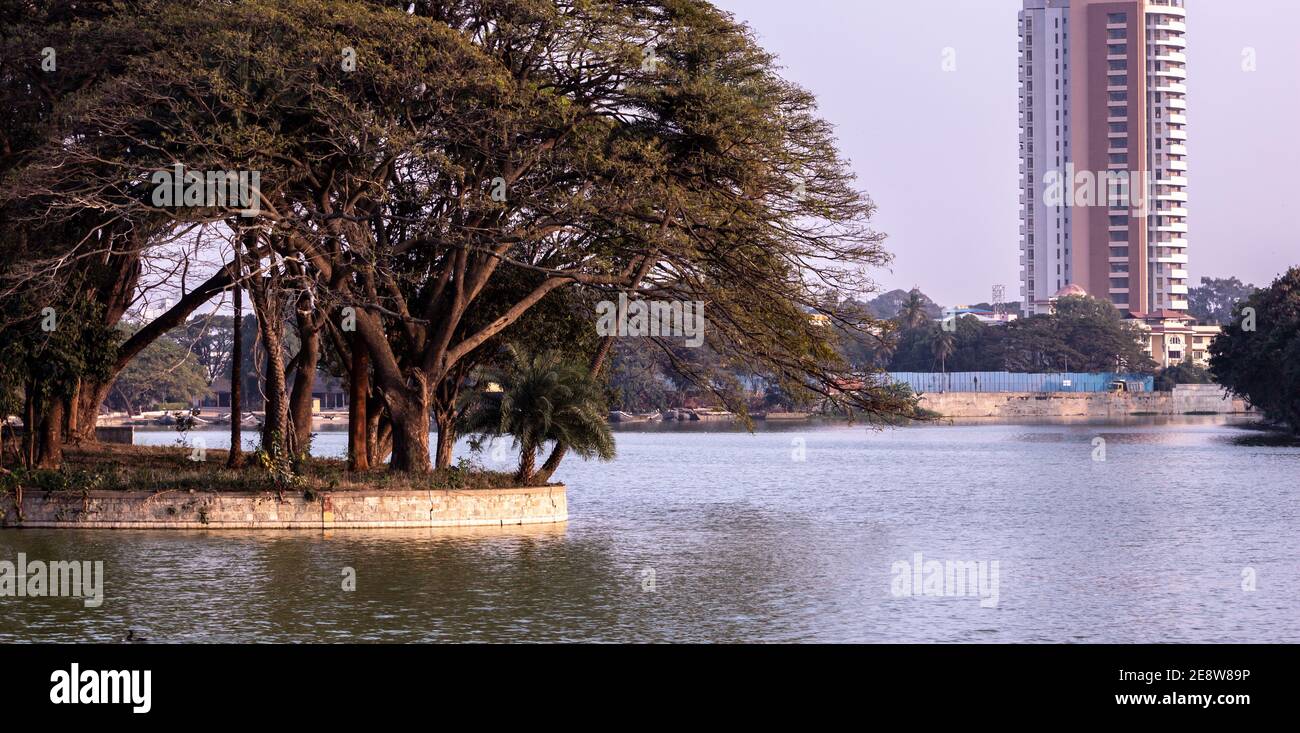 Beautiful view of one of the biggest lake in Bangalore, Karnataka, India. Stock Photo