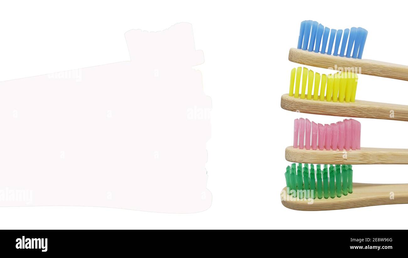 Colorful toothbrushes isolated on white background Stock Photo - Alamy