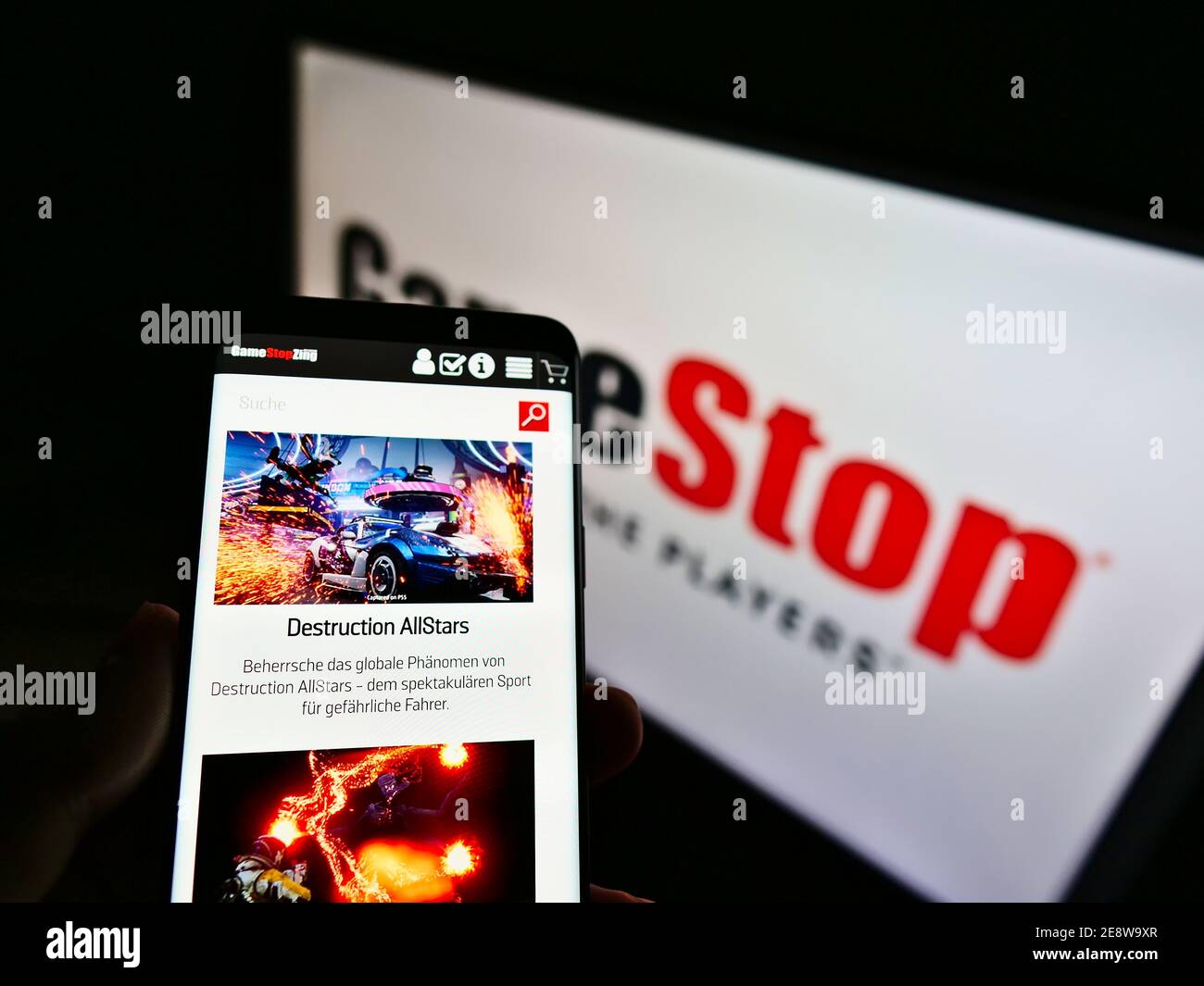 Person Holding Phone With Online Shop Of Retail Company Gamestop Corp On Display With Logo In Background Focus On Center Of Cellphone Screen Stock Photo Alamy Person Holding Phone With Online Shop Of Retail Company Gamestop Corp On Display With Logo In Background Focus On Center Of Cellphone Screen Stock Photo Alamy